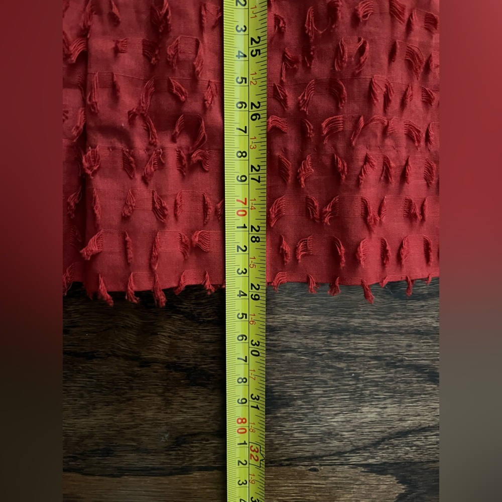 NWOT J. Crew Textured Red Gathered Skirt. Size 4 - Picture 6 of 6